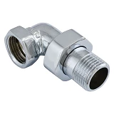 Сгон американка латунная Koer KR.342.CHR-1/2" угловая хром                                          