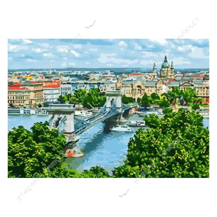 Картина по номерам J.Otten 5395 Вид на город 40х50см                                                