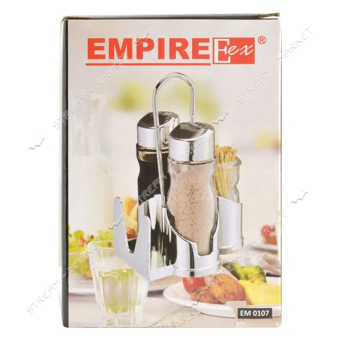 Набор для специй Empire 0107 5шт, пластиковая подставка                                             
