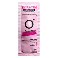 Шампунь для волосся Oshy Professional Keratin Блиск та випрямлення 15мл                             