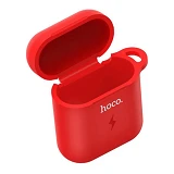 Беспроводное зарядное устройство Hoco CW22 for AirPods красное                                      
