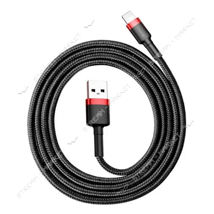 Кабель Baseus cafule Cable USB For lightning 1.5A 2м серо-черный