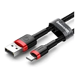 Кабель Baseus cafule Cable USB For lightning 2.4A 1м красно-черный