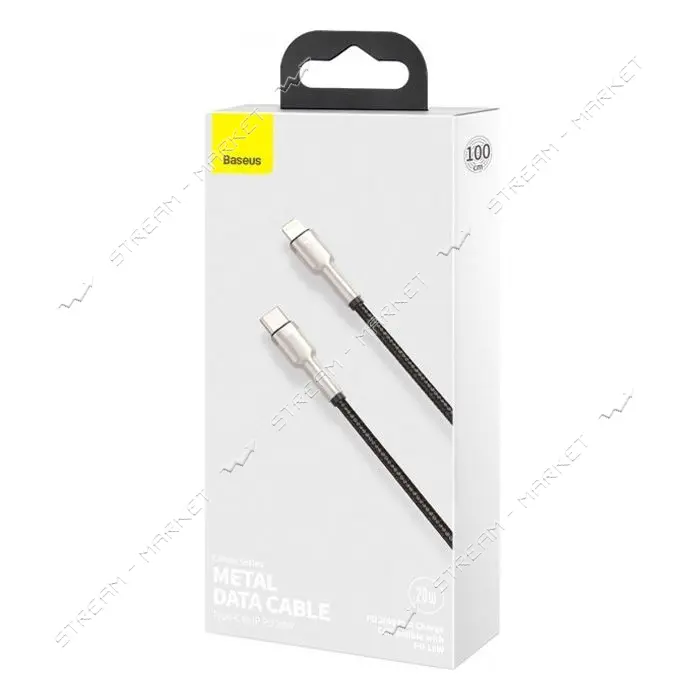 Кабель Baseus Cafule Series Metal Data Cable Type-C to Lightning PD 20W 1м черный