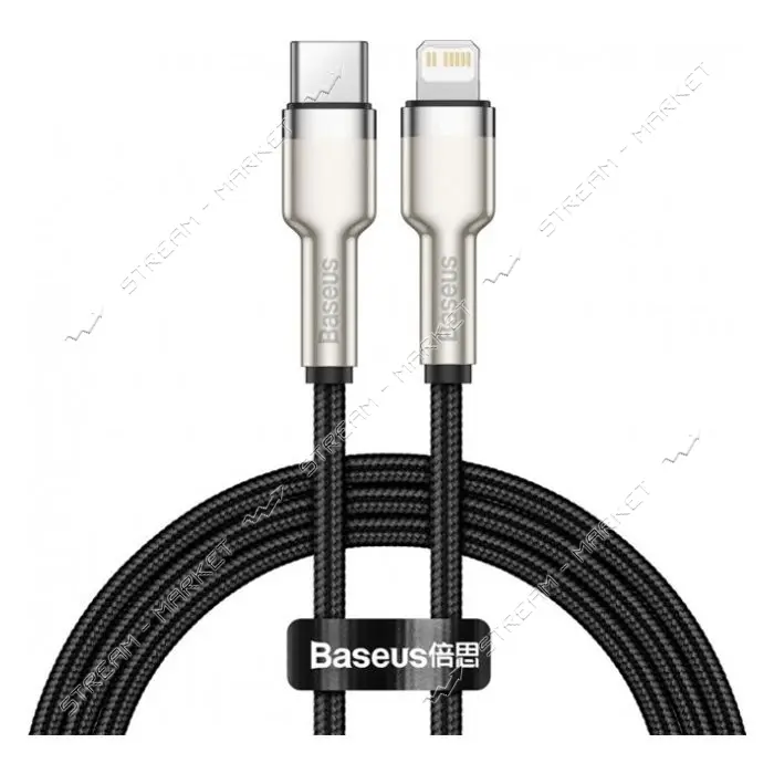 Кабель Baseus Cafule Series Metal Data Cable Type-C to Lightning PD 20W 1м черный