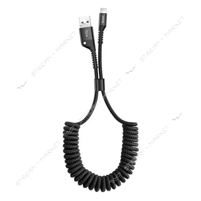 Кабель Baseus Fish eye Spring Data Cable USB For lightning черный                                   