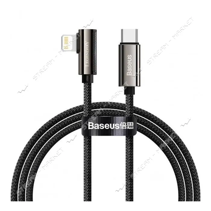 Кабель Baseus Legend Series Elbow Fast Charging Data Cable Type-C to Ligtning PD 20W 1м черный      
