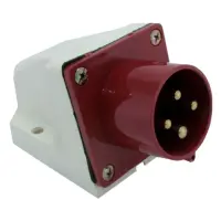 Вилка стационарная Takel 4 контакта 3Р плюс Е 16А 380В IP44 514                                     