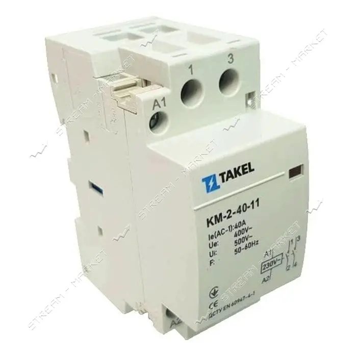 Контактор модульный Takel KM-2-40-20 двухполюсный 40А 2НО                                           