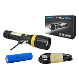 Фонарь Tiross TS-1886 ручной аккумуляторный Li-ion 18650 3.7V 2000mAh XML-T6 плюс 3W COB