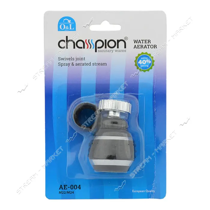 Аэратор поворотный Champion AE-004 М22/М24 пластик блистер                                          