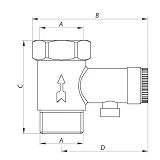 Предохранительный клапан для бойлера KOER 1/2"Н KR.1039 без ручки                                   