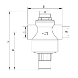Редуктор давления воды 1/2" KOER KR.1251