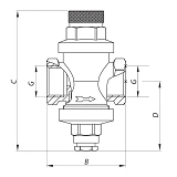 Редуктор давления воды 1/2" KOER KR.1252