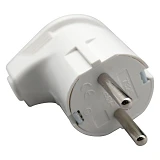 Вилка угловая SVT Electric SVT-7325 с заземлением 16А 250V белая                                    