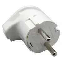 Вилка угловая SVT Electric SVT-7325 с заземлением 16А 250V белая                                    
