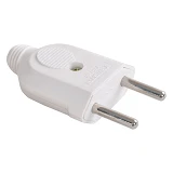 Вилка плоская SVT Electric SVT-7361-N без заземления 10/16А 250V белая                              
