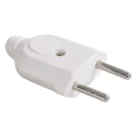 Вилка плоская SVT Electric SVT-7361-N без заземления 10/16А 250V белая                              