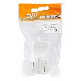 Вилка прямая SVT Electric SVT-7327 без заземления 10/16А 250V белая                                 