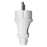 Вилка прямая SVT Electric SVT-7326 с заземлением 10/16А 250V белая