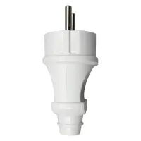 Вилка прямая SVT Electric SVT-7326 с заземлением 10/16А 250V белая                                  