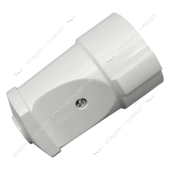 Гнездо прямое SVT Electric SVT-7316 с заземлением 10А 250V белое