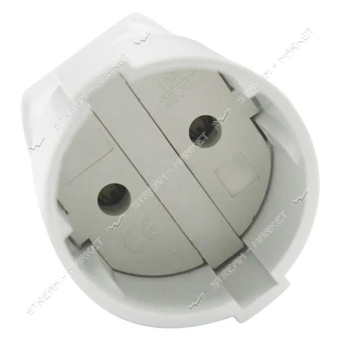 Гнездо прямое SVT Electric SVT-7315 без заземления 10А 250V белое                                   