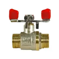 Кран шаровый 1/2" Н/Н с ручкой бабочкой сталь                                                       
