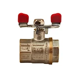 Кран шаровый 3/4" В/В с ручкой бабочкой сталь