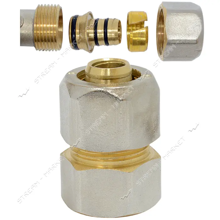 Муфта для металлопластиковых труб Gross 20х3/4"В разборная                                          