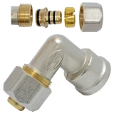 Угол для металлопластиковых труб Gross 20х1/2"В разборной                                           