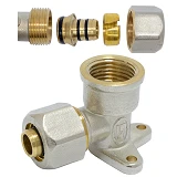 Угол для металлопластиковых труб Gross 20х1/2"В разборной монтажный                                 