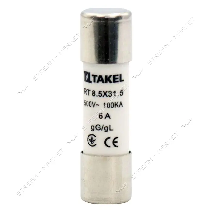 Плавкий предохранитель Takel RT 8.5х31.5 6А