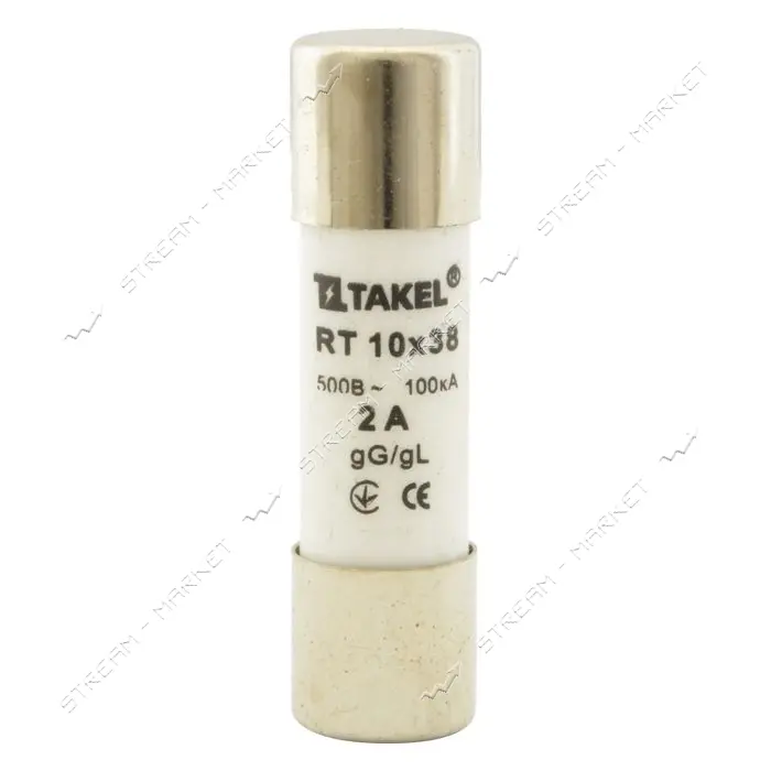 Плавкий предохранитель Takel RT 10х38 2А                                                            