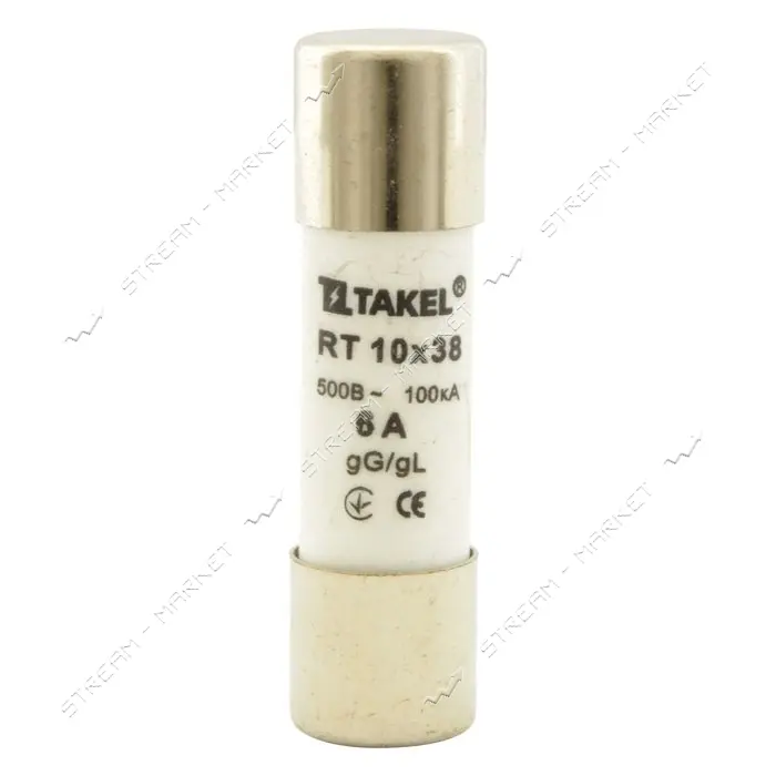 Плавкий предохранитель Takel RT 10х38 6А