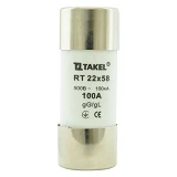 Плавкий предохранитель Takel RT 22х58 100А                                                          