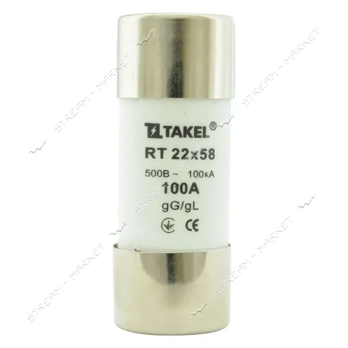 Плавкий предохранитель Takel RT 22х58 100А                                                          