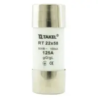 Плавкий предохранитель Takel RT 22х58 125А                                                          