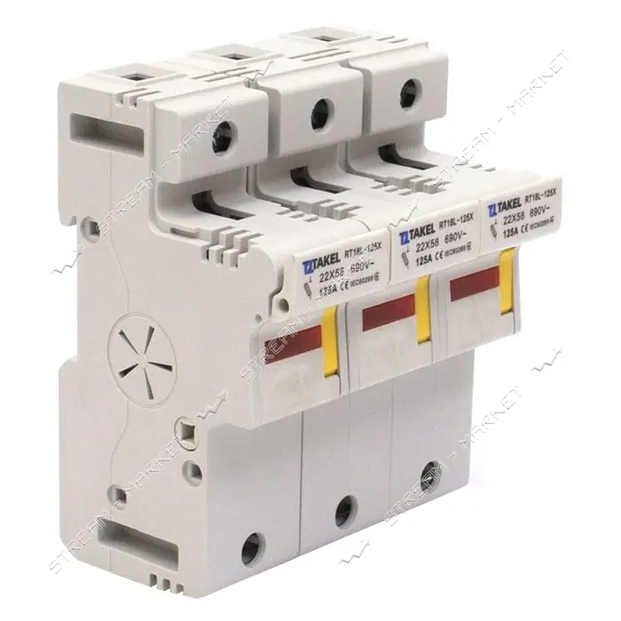Держатель для плавкого предохранителя Takel RT18L-125X 3Р 125А 22x58                                