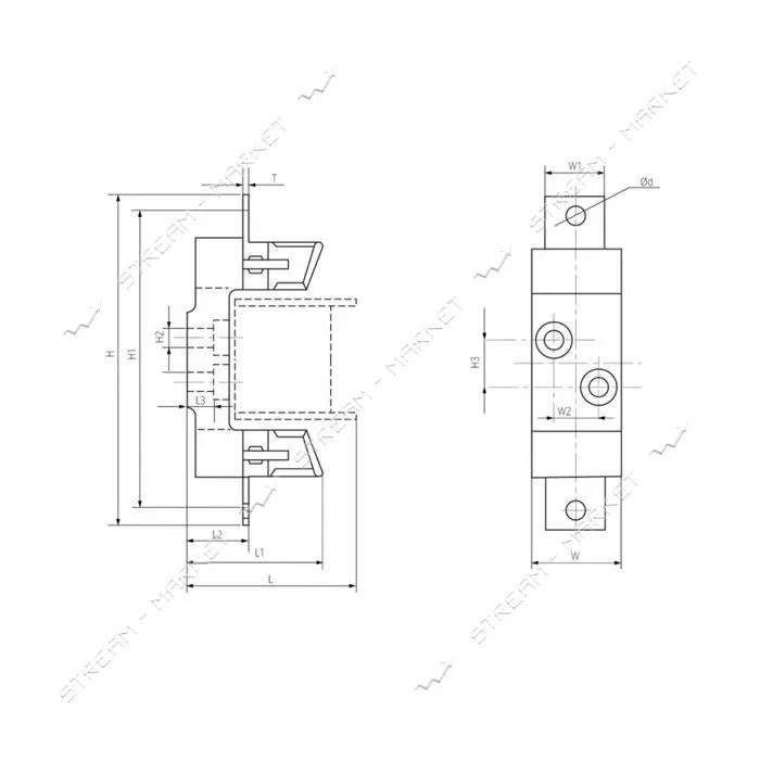 Держатель для плавкого предохранителя Takel RT18-32X 1Р 32А 10х38                                   