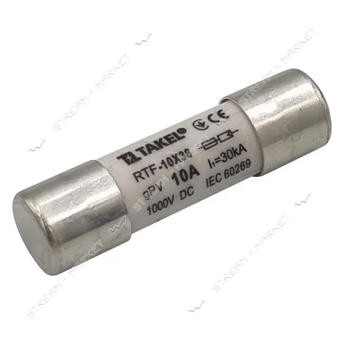 Плавкий предохранитель Takel RTF 10х38 10А 1000V DC