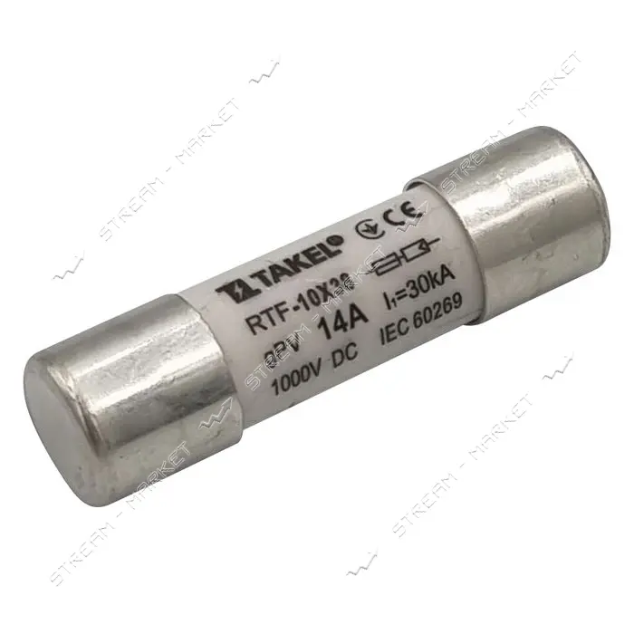 Плавкий предохранитель Takel RTF 10х38 14А 1000V DC