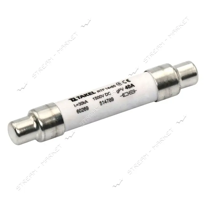 Плавкий предохранитель Takel RTF 14х85 40А 1500V DC                                                 