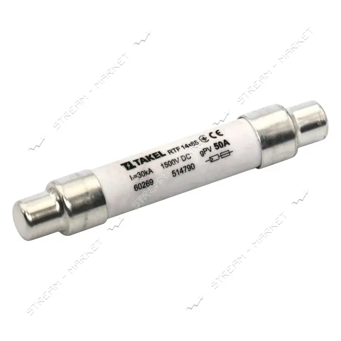Плавкий предохранитель Takel RTF 14х85 50А 1500V DC