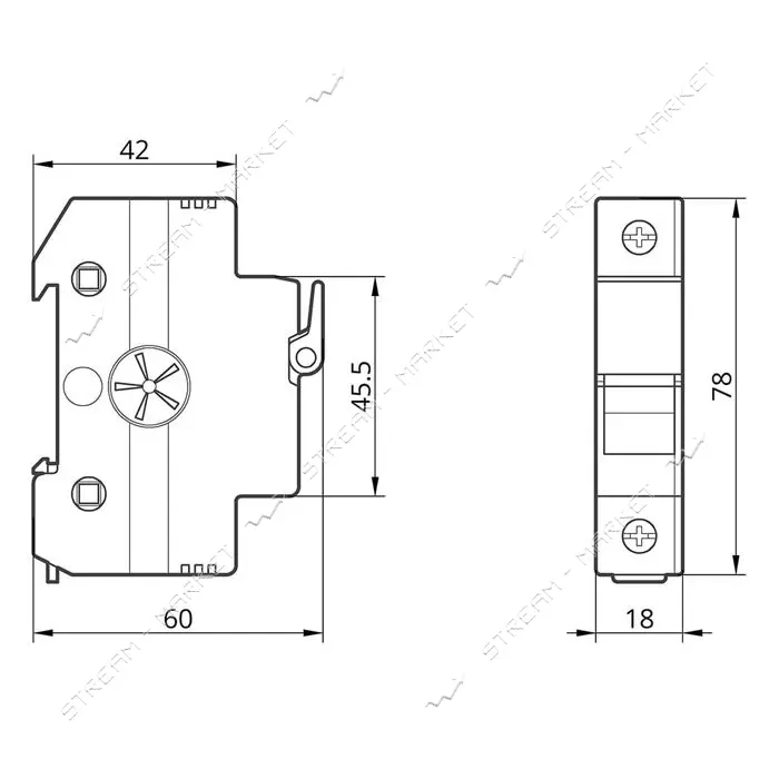 Держатель для плавкого предохранителя Takel RTPV-1038 10x38 1P 32A 1000V                            