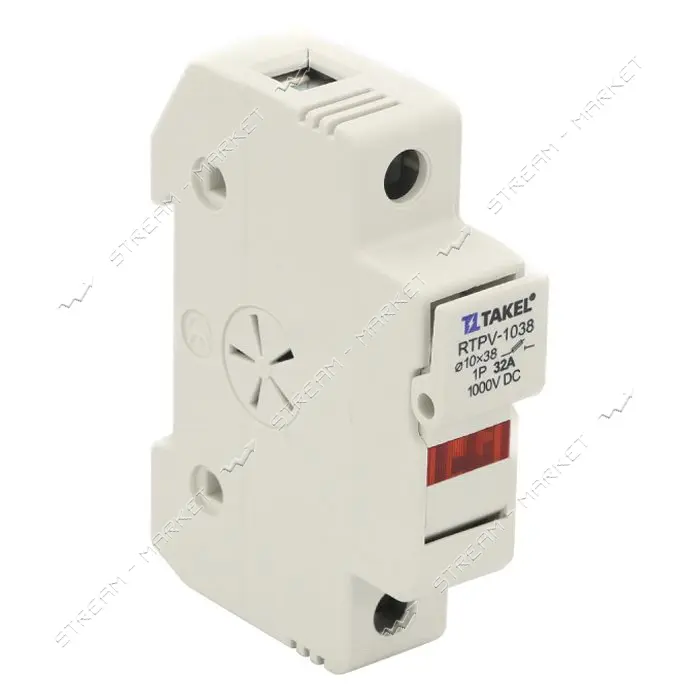 Держатель для плавкого предохранителя Takel RTPV-1038 10x38 1P 32A 1000V                            