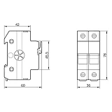 Держатель для плавкого предохранителя Takel RTPV-1038 10x38 2P 32A 1000V