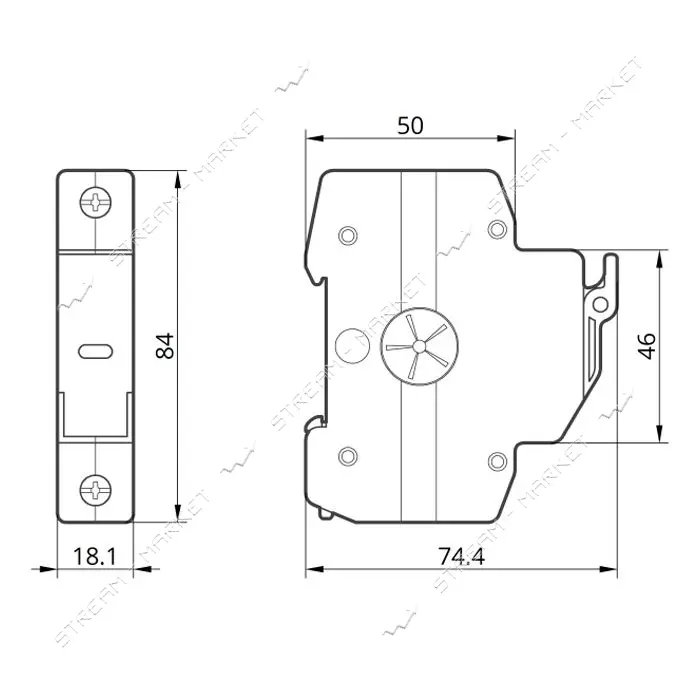 Держатель для плавкого предохранителя Takel RTPV-32H 10x38 1P 32A 1000V