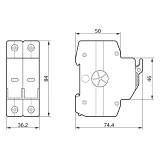 Держатель для плавкого предохранителя Takel RTPV-32H 10x38 2P 32A 1000V                             