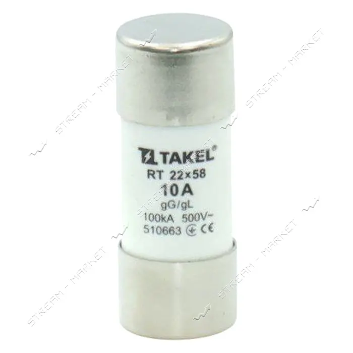 Плавкий предохранитель Takel RT 22х58 10А                                                           